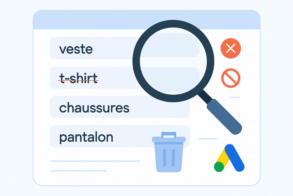 mots clés negatifs